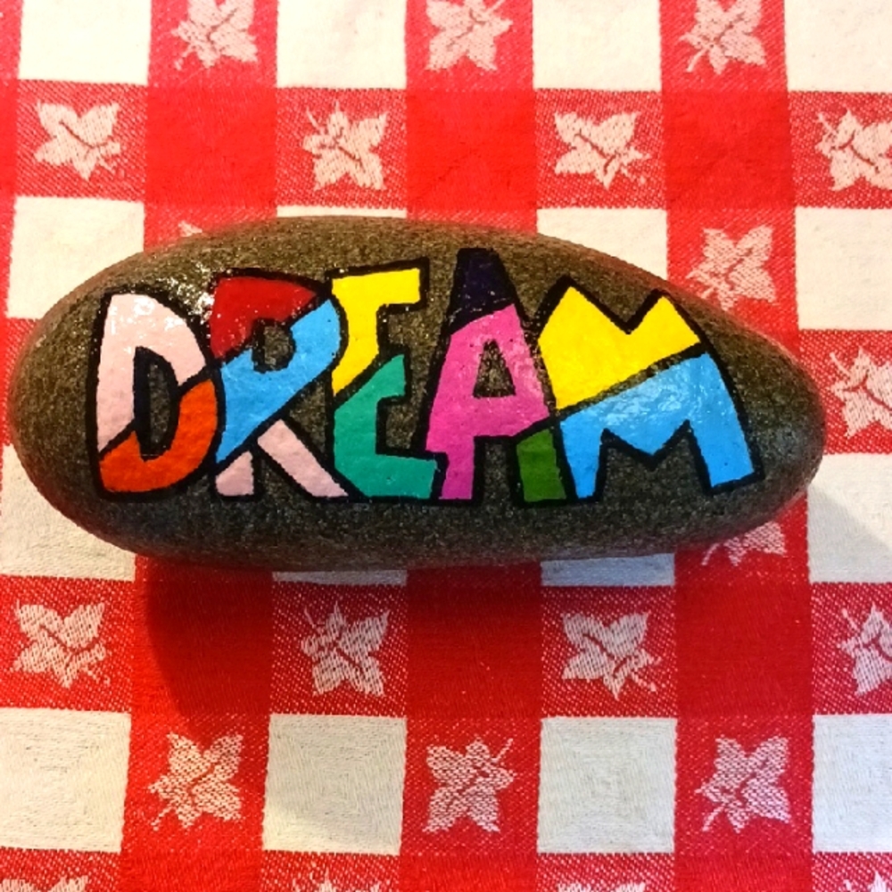 Vibrant Hand Painted Dream Rock